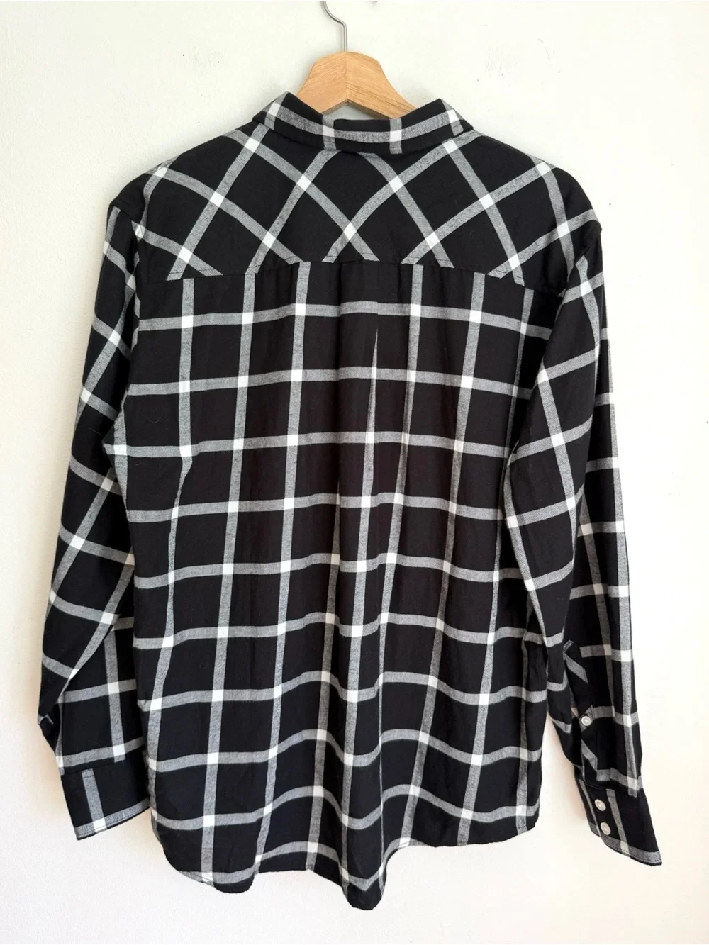 NWT J. Crew Windowpane Plaid Button Down Shirt in Black